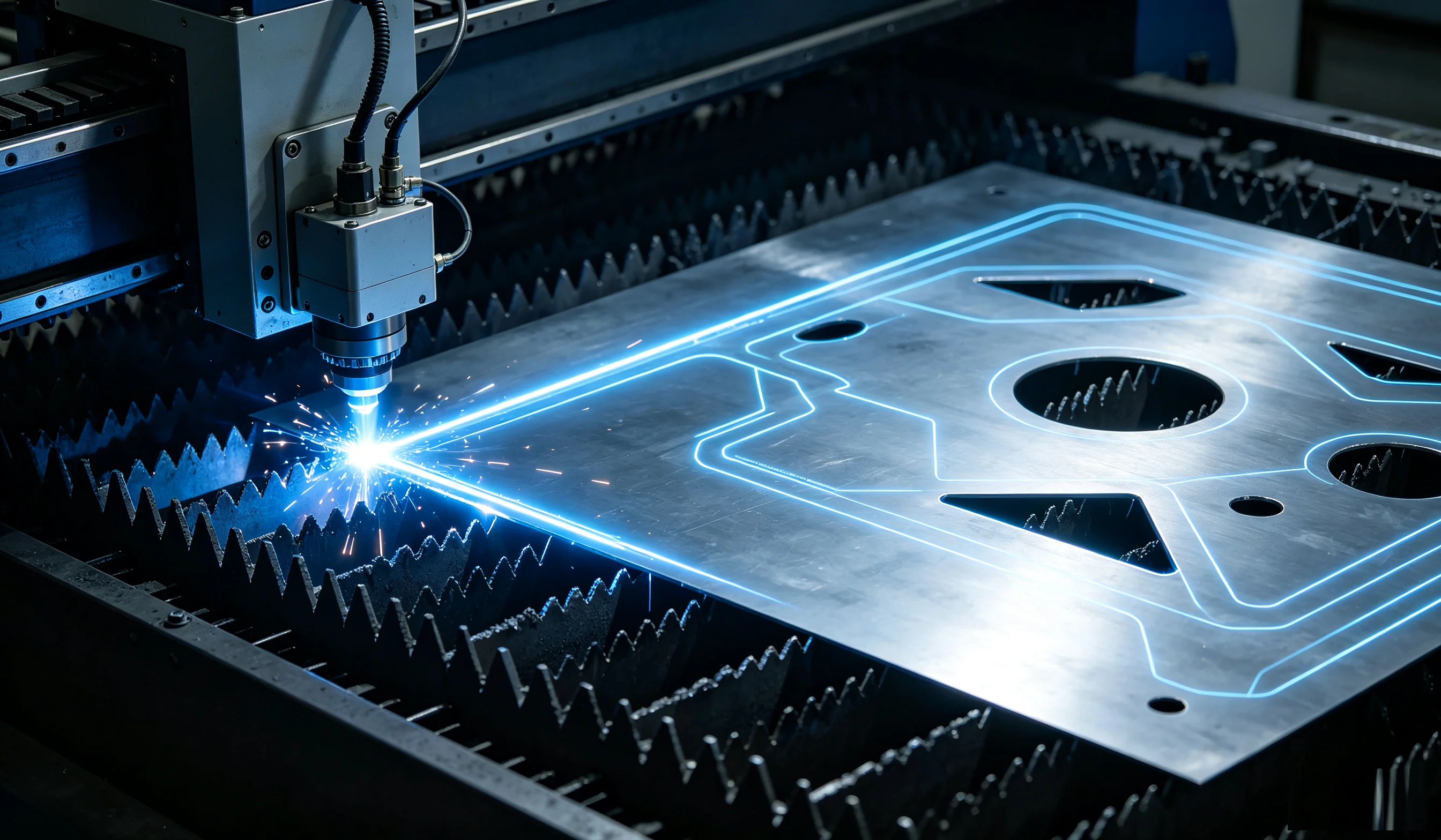 CNC Fiber Laser Cutting Equipment In Production