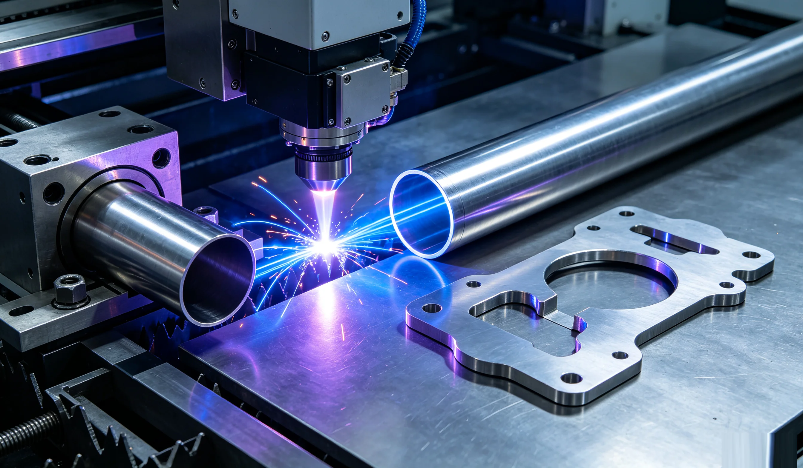 4-Axis CNC Fiber Laser Tube Cutting Production Equipment