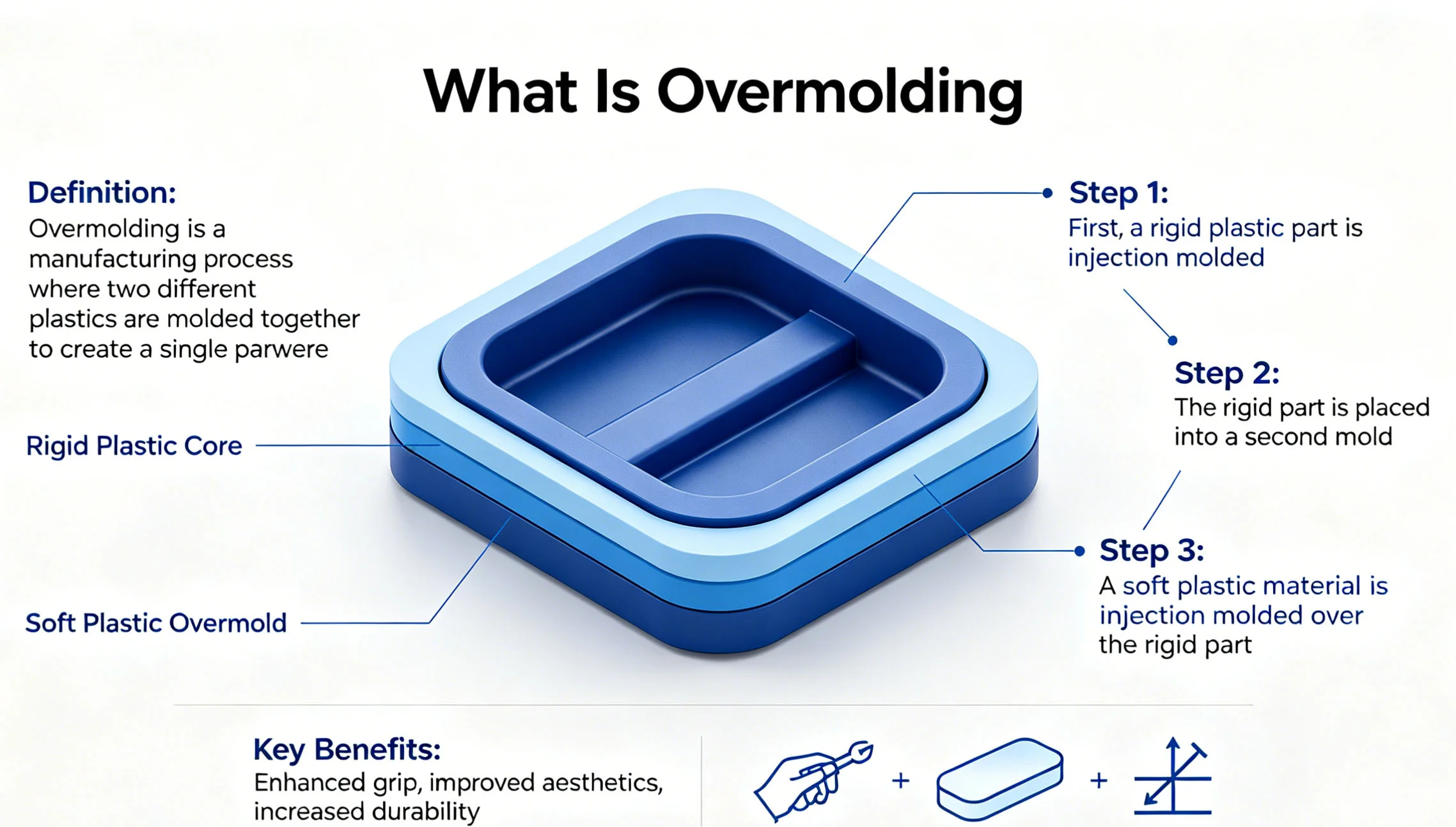 Two-Shot Overmolding Dual Material Parts
